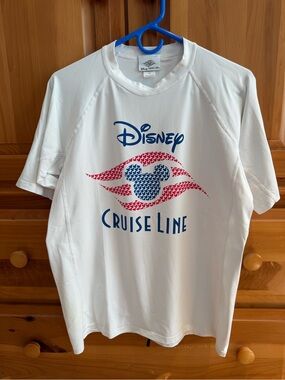 Disney Cruise Line White Logo Short Sleeve Rash Guard